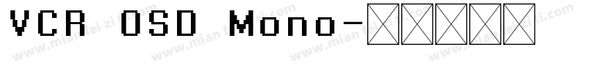 VCR OSD Mono字体转换